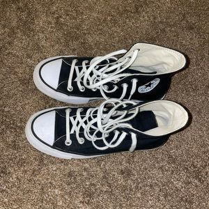 Black Canvas Platform Chuck Taylor All Star Size 6